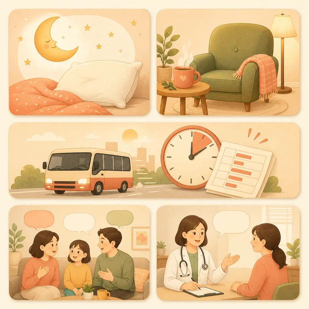 장시간 운전 후 피로 관리를 위한 가족안전 체크리스트